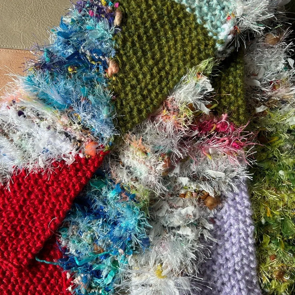 Colorful Patchwork Scarf - Picture 2 of 2